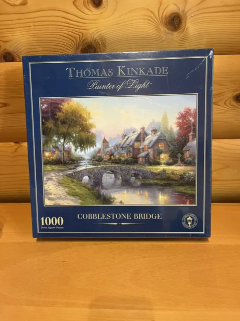Thomas Kinkade UNOPENED Cobblestone Bridge Brand New 1000 Piece Jigsaw Puzzle