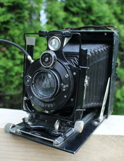 VOIGTLÄNDER AVUS 6,5 x 9 CÁMARA DE PLACA COMO NUEVA PIEZA DE VITRINA RARA VEZ HERMOSA!