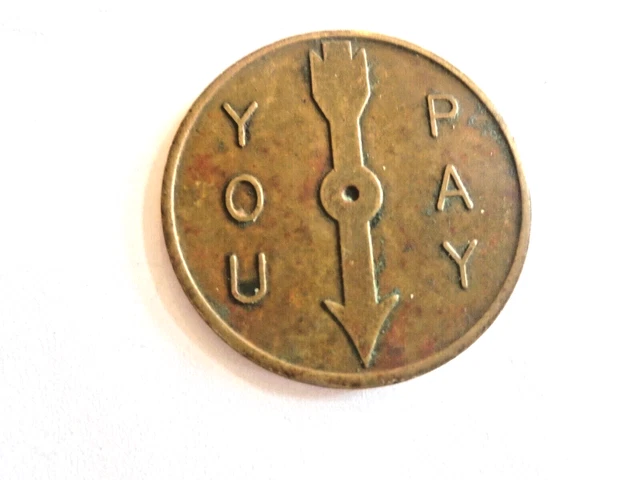 Vintage Seagram's Golden Gin YOU PAY Bar Top Spinner Coin / Token