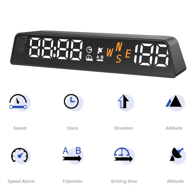 Accurato Auto Digitale GPS Tachimetro Display LED for Speed Tensione E Carattere