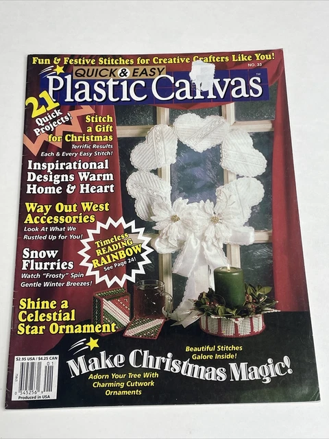 Revista de lona de plástico rápido y fácil no 33 patrón de 21 proyectos de Navidad