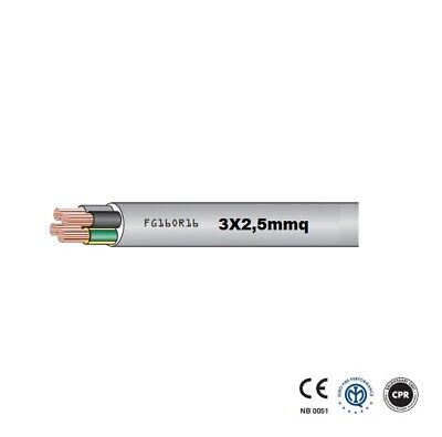 FG CAVO FG16OR16 EX FG7 TRIPOLARE 3 POLI 3 X 2,5 3G2,5 MMQ DOPPIA GUAINA PER ESTERN 