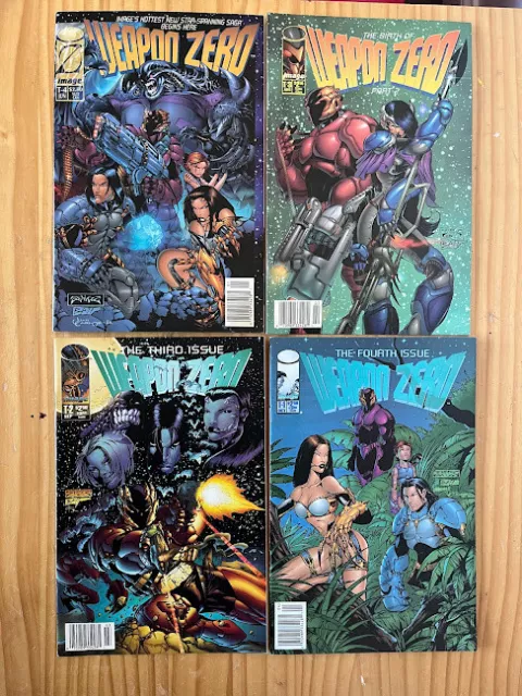 Weapon Zero Comic Lot 4 Issues Image Comics 1995 Newsstand Copies