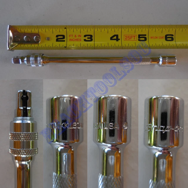 NEW SNAP ON 1/4" Drive Locking Extension 6" TMXKL60A Extension