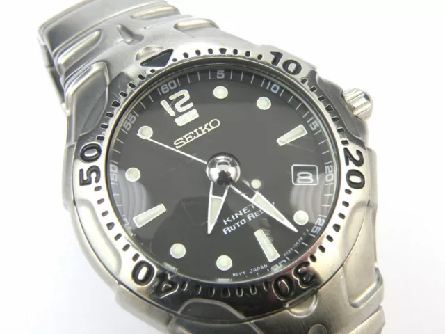 Seiko kinetic auto relay titanium on sale