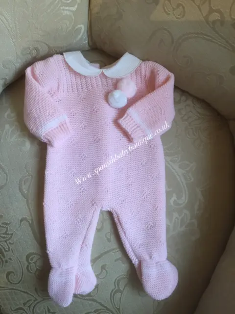 Spanish baby girls knit romper outfit 6 month romany  BNWT