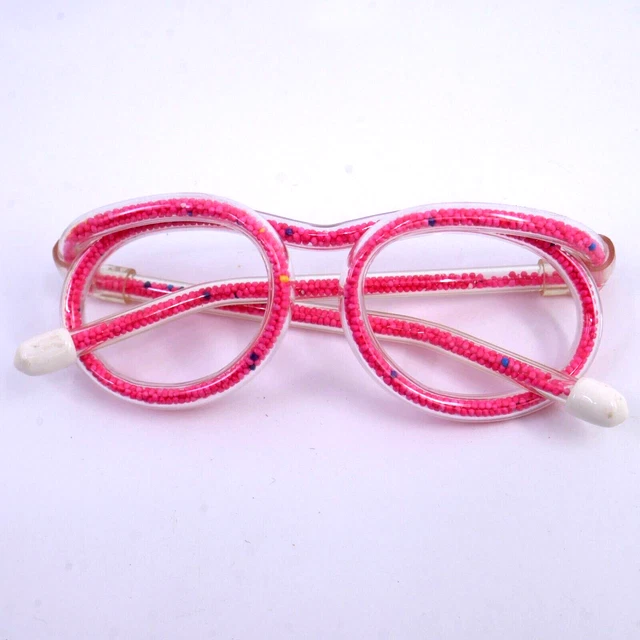Vintage Rare Candy filled eye glasses novelty container 90s 80s PINK