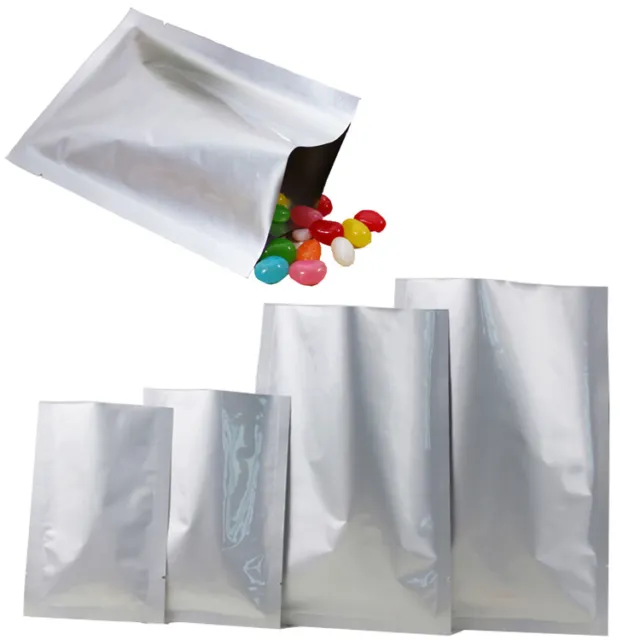 100x sacchetti per cibo open top bustina argento termale sigillabile imballaggio alimentare gratuito BPA