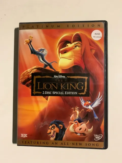 The Lion King (DVD, 2003, 2-Disc Set, Special Platinum Edition) Musical Family