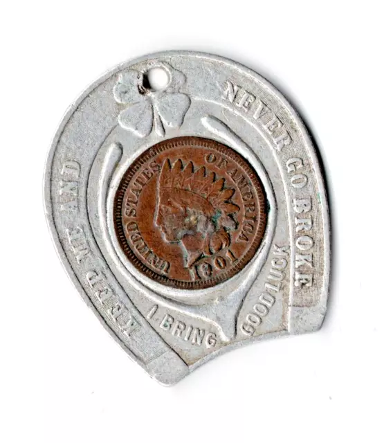 1901 - Simpson & Koplitz Encased Indian Token - Sample Room - Oshkosh, Wisconsin