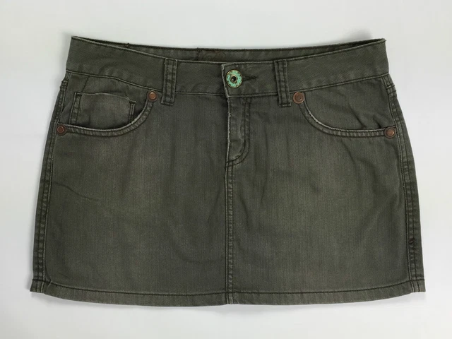 Phard jeans gonna minigonna W29 taglia tg 43 skirt studs woman usato grigio