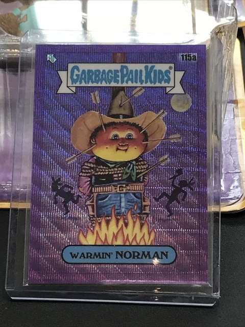 Garbage Pail Kids Chrome Series 3 Warmin Norman Purple Wave Refractor #115a /250