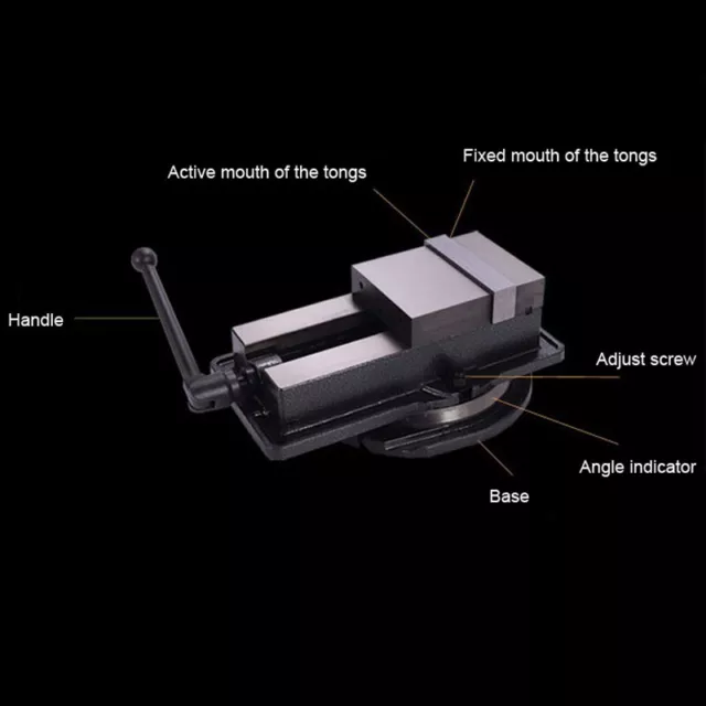 4" Machine Vise Clamp Drill Press Bench Vice with Swivel Base Metal Milling