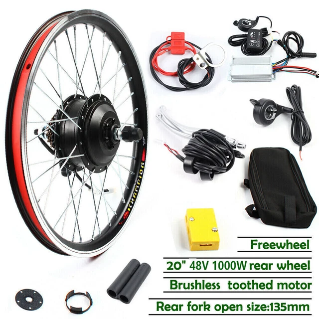 20 INCH 1000W 48V EBike Electric Rear Wheel Hub Motor Bicycle