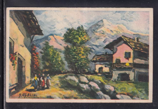 Cartolina Paesaggio di Montagna illustratore Ugolini YA1166