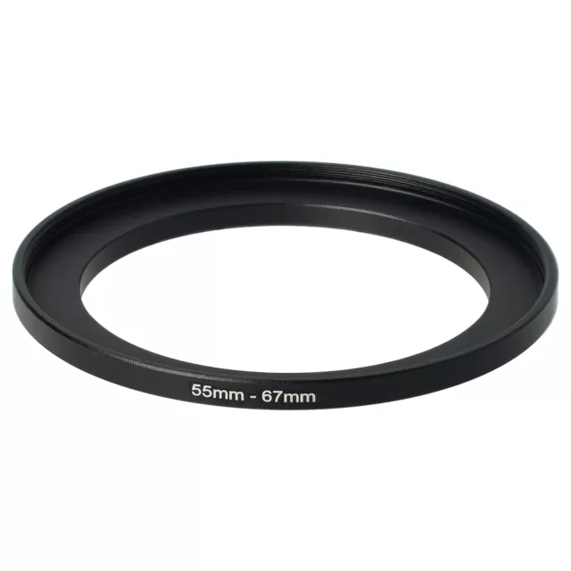 Step Up Ring Adapter von 55mm auf 67mm für Kamera Objektiv schwarz