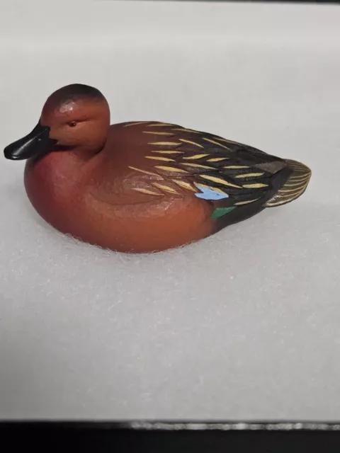 2006 Ducks Unlimited ~CINNAMON TEAL~ Jett Brunet Miniature Duck Decoy