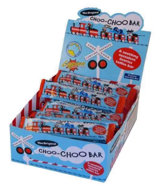 50 x LAGOON CHOO-CHOO BAR LICORICE LIQUORICE TOFFEE CHEW TRAIN BULK LOLLIES