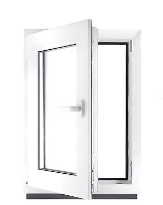 aluplast Finestre in PVC con Anta&Ribalta a 2 Vetri 750 mm scegli l'altezza Larghezza 