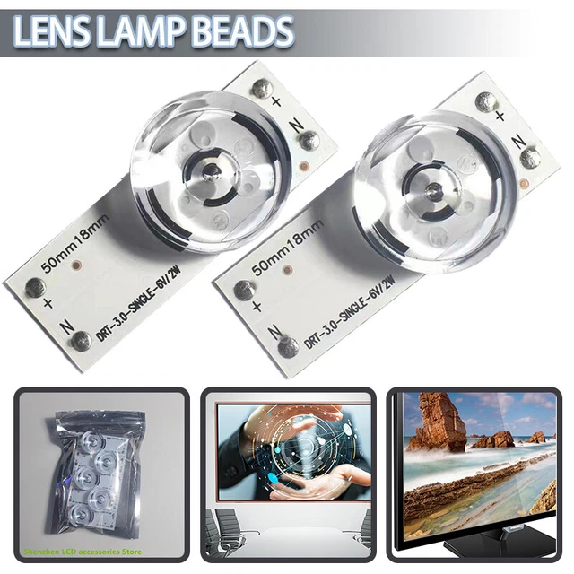 6V SMD Lamp Bead with Optical Lens Fliter for LED TV Repair LED Light Strip F 2