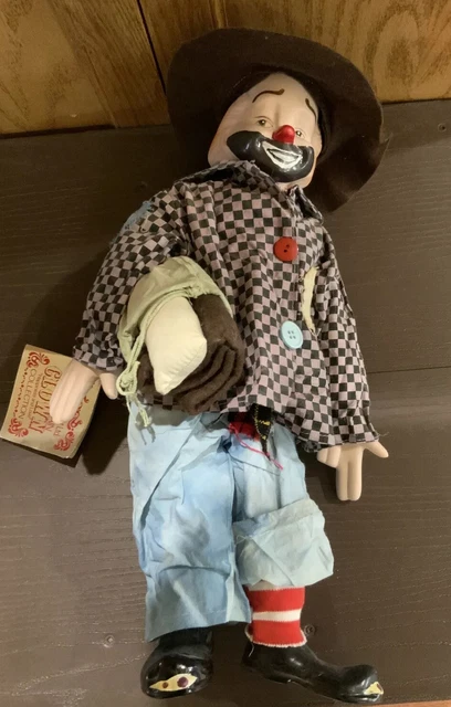 The Heritage Mint 16” Porcelan Clown Happiness And Love Collection With Stand