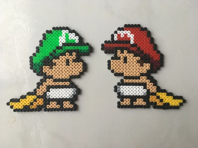 PIXEL ART / Perles A Repasser Mario Et Luigi Baby EUR 3,00 - PicClick IT