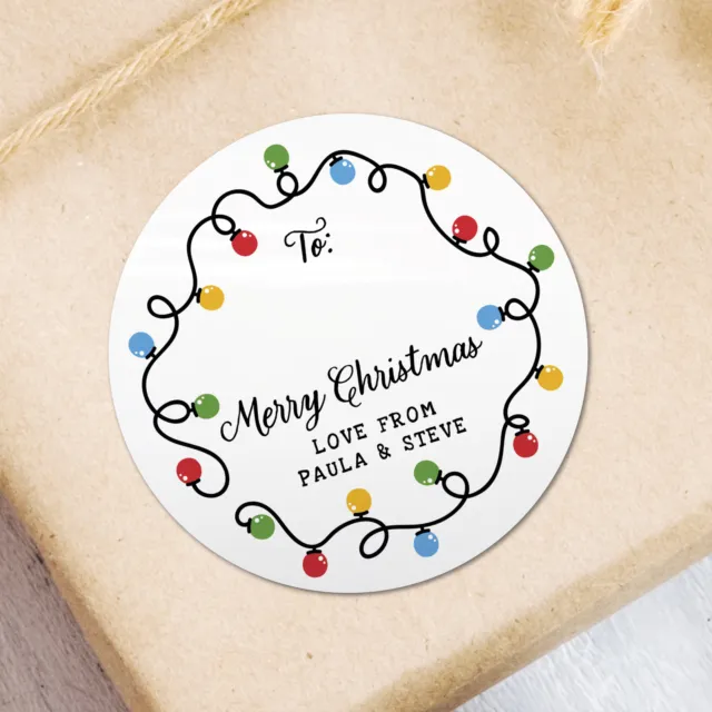 Personalised Christmas Gift Stickers Merry Xmas Stickers Christmas Present Label