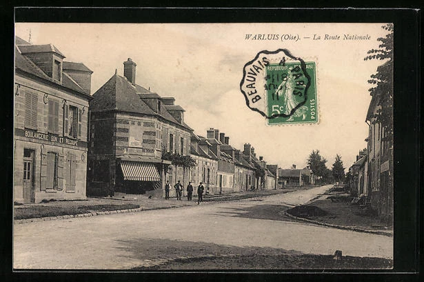 CPA Warluis, La Route Nationale