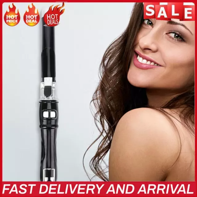 Automatic Curling Iron Portable Rotating Hair Curler LCD Display for Home Travel