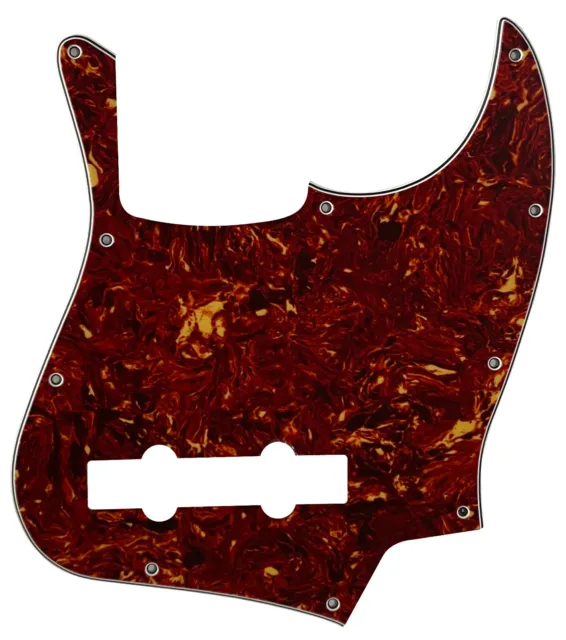 For Fender USA/Mexican 5 String Jazz Bass Guitar Pickguard 4 Ply Red Tortoise