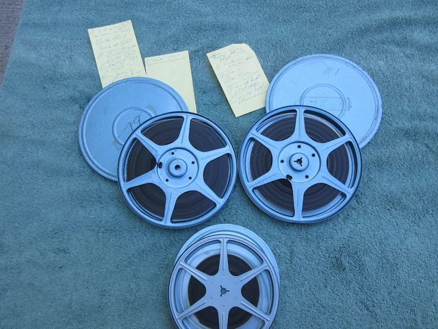 Lote de 3 carretes de 8 mm para películas caseras de viaje/Navidad - Michigan / familia / Inglaterra