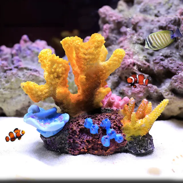 Aquarium Decoration Artificial Coral Reef Resin Sea Plants Fish Tank Ornaments