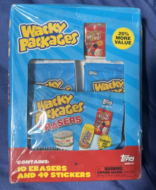 2011 Wacky Packages Series 2 Erasers Value Box 10 Erasers / 59 Stickers