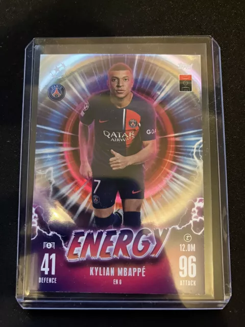 Topps Match Attax CL 23/24 Nr. EN 6 Kylian Mbappe Energy