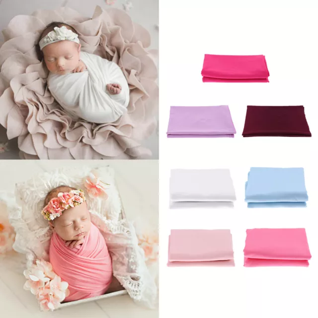 Stretch Newborn Photography Wrap Blanket for Photo Shooting Baby Photo Props