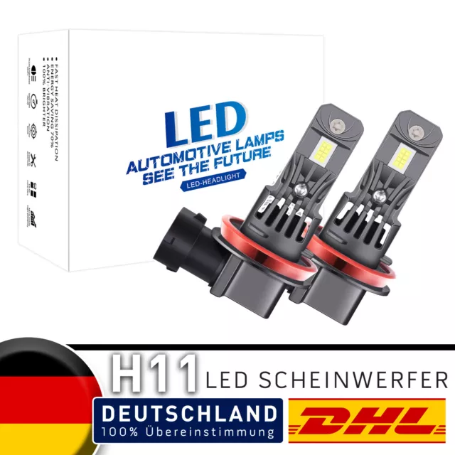 2 x H11 H9 H8 LED Scheinwerfer Kit 6500K Weiß Canbus No Error Halogen Xenon