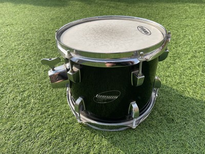 Ludwig 16" Blu/Verde Oliva 3-ply anni'70 Chrome MUCCA VINTAGE Drum Floor Stand TOM Maple 