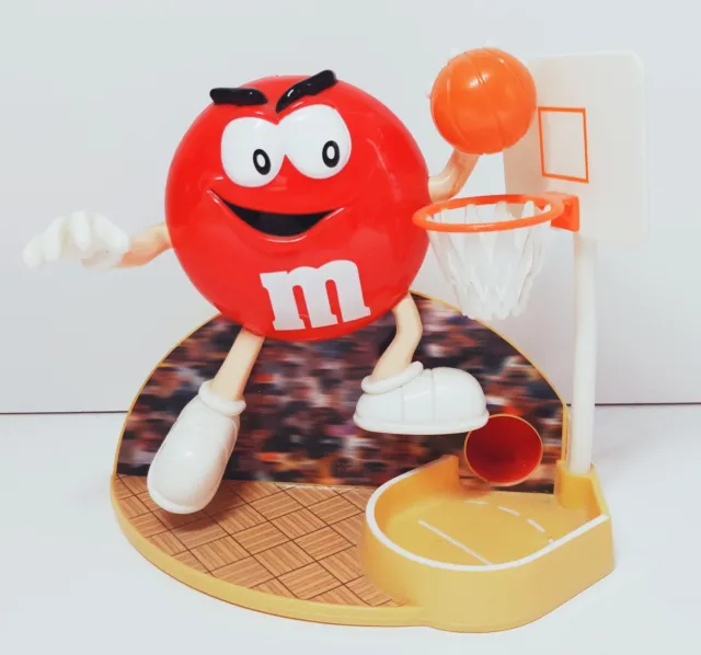 M&M Vintage Red Basketball Player Hoop Shot Collectable Dispenser Figurine 1999
