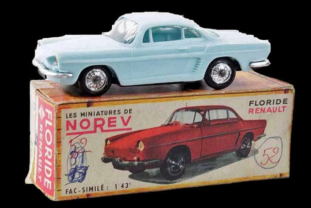 Norev 52 - Renault Floride Mauve - Étiquette Rhodialite - Occasion En Boîte