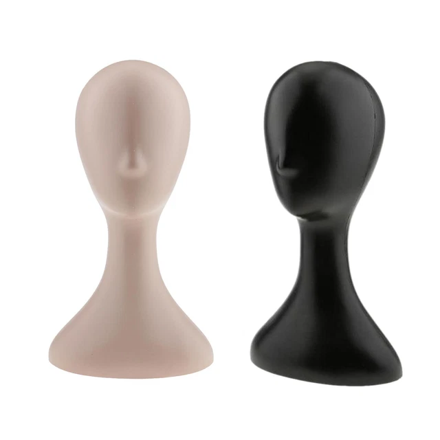 2x Mannequin Femme Mannequin Tête Chapeau Lunettes Modèle D'affichage