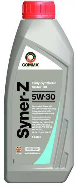 2x Fits COMMA SYNER-Z 5W30 1L Engine Oil DE stock