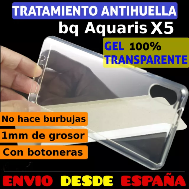 Funda Tpu 100% De Gel Silicona Transparente Para Bq Aquaris X5 Carcasa Plastico