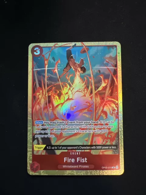 One Piece 1086 English ONE PIECE CARD Game - Fire Fist OP03-018 R Alternate Alt Art - English
