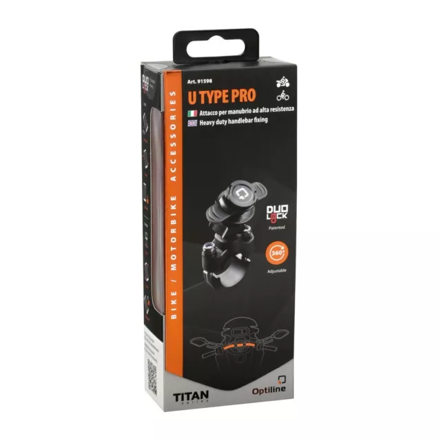 Attaque Pour Guidon de Moto Support Portatelfono Cellulaire Optiline Résistant