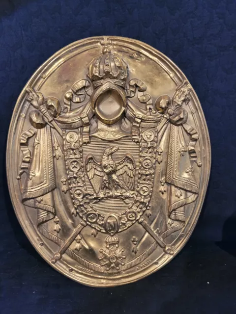 ancienne plaque en cuivre de notaire ou officier ministériel