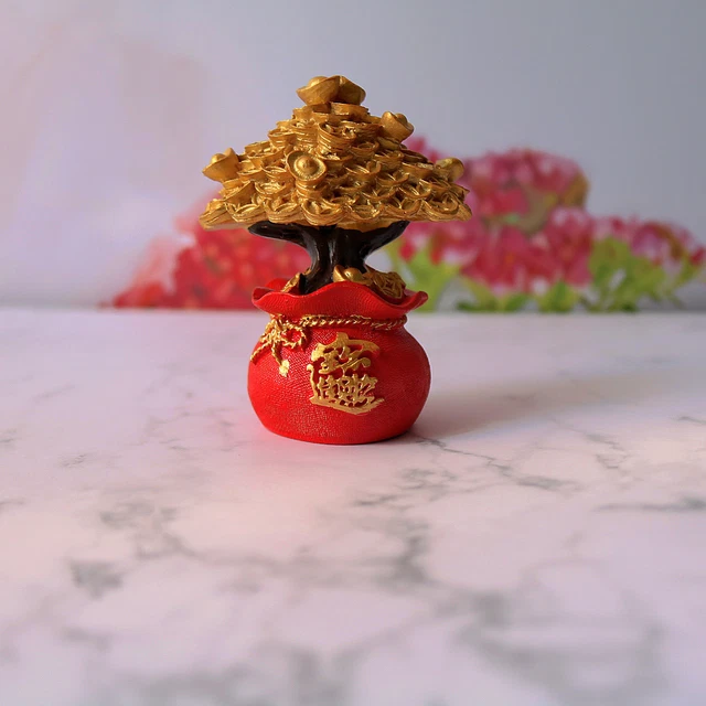 Adorable Divertido Tradicional Adorno de Árbol Feng Shui Delicado
