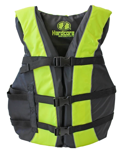 Hardcore life jacket paddle vest; Coast Guard approved Type III PFD life vest