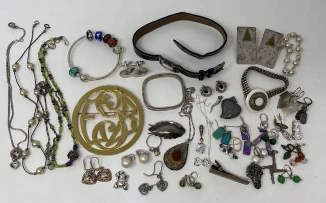 Lot of Wearable Vintage Sterling Silver 925 Jewelry Not Scrap 305.9 grams