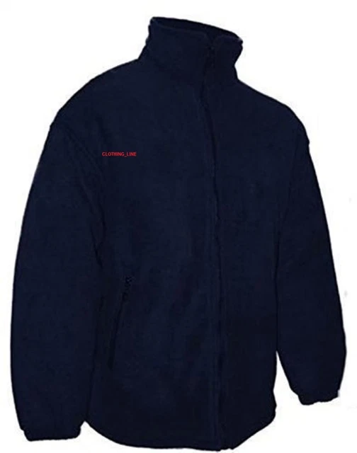Mens Extra Thick Fleece Heavy Duty Work Jacket Padded Anti Pill Navy