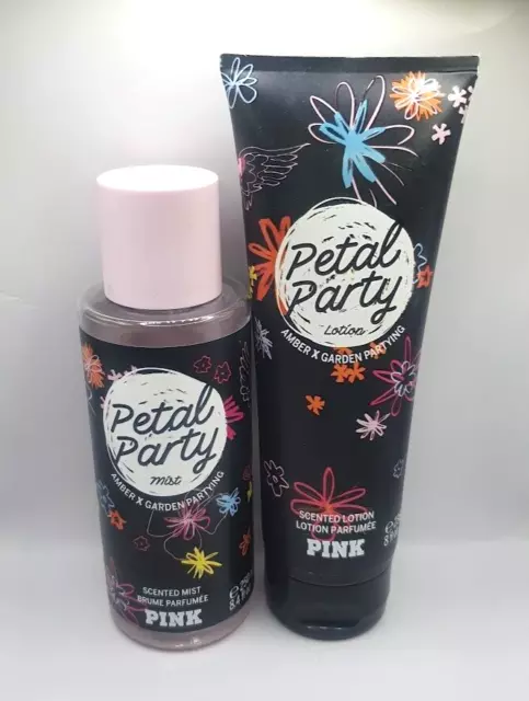 VICTORIA S SECRET CHAMPAGNE Petals Body Mist Lotion Set Of 2